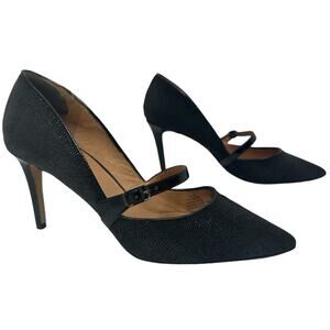 Halogen Mary Jane Glitter Pumps 9.5 Pointed Toe Holiday Whimsigoth Dressy Heels